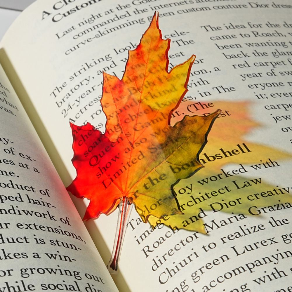新しい繊細な葉のブックマーク 透明でユニークなグレープトマト - Dried Flower Bookmark のレビューと価格