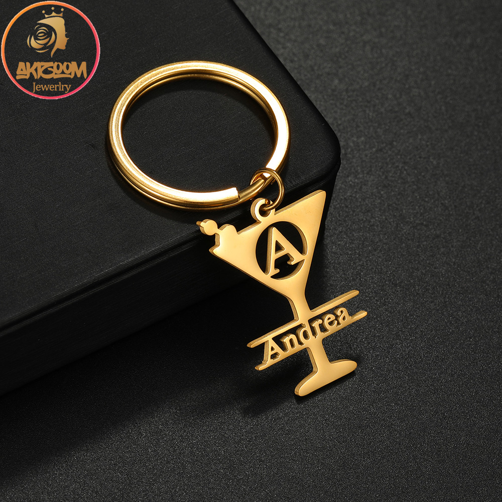 Akizoom カスタムネーム ビッグレター キーチェーン  - Initial Ring Custom のレビューと価格