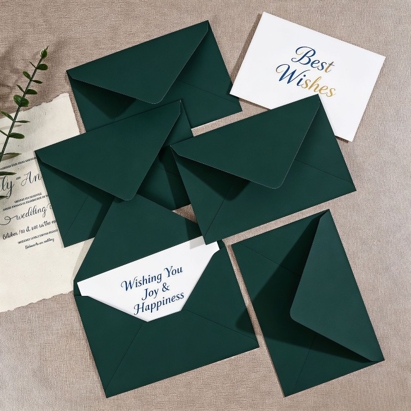 厚みのある緑色の封筒、高級感のあるクリスマスをテーマにした祝 - Wax Seal Letter Kit のレビューと価格