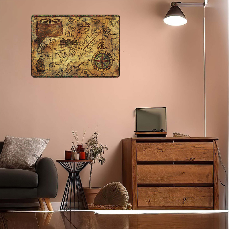 ヴィンテージ世界地図プリントポスター、カスタマイズされたレト - Custom Map Poster のレビューと価格